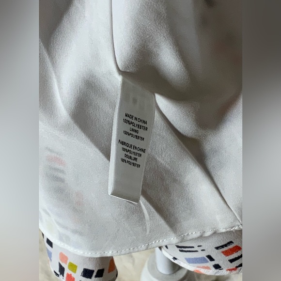 CeCe by Cynthia Steffe Strappy Summer Dress-White with Geometric Pattern-Size 0 - Picture 10 of 14